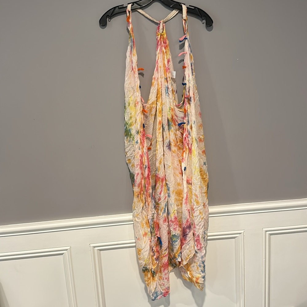 Katydid Yellow Orange Asymmetrical Sleeveless Swim Coverup